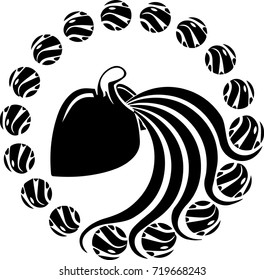 Aquarius zodiac sign vector for T-shirts Graphics illustration file