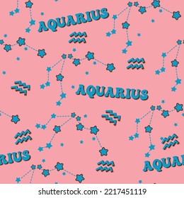 Aquarius zodiac Stern nahtloses Muster. Aquarius-Symbol-Sterne Vector EPS10 , Design für Mode , Gewebe, Textilien, Tapeten, Cover, Web , Umhüllung und alle Drucke 