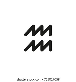 aquarius zodiac vector icon