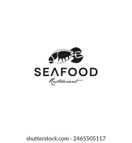 Aquatic Animal Lobster for Seaside Restaurant Seafood Logo Design