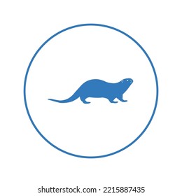 Aquatic animal mammal otter icon | Circle version icon |