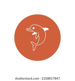 Aquatic animal Vector Icon with trendy background colors that can easily edit or modify

