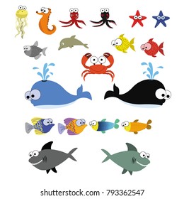 Aquatic animals fish