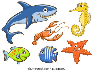 aquatic animals in the sea