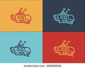 Aquatic Bathyscaphe Logo Template, Simple Flat Icon Of aquatic,underwater,ocean