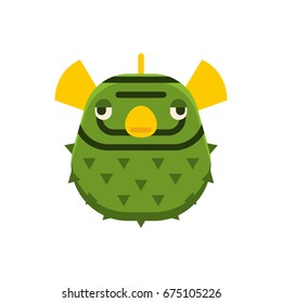 Aquatic blowfish vector icon. Fugu fish also know as balloonfish and plufferfish vector illustration.