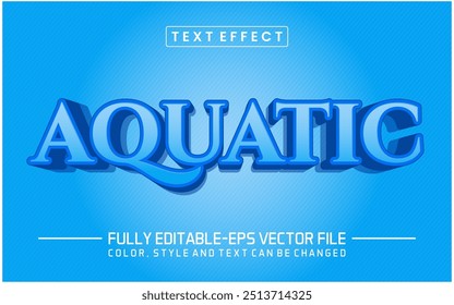 Aquatic  blue font Text effect editable