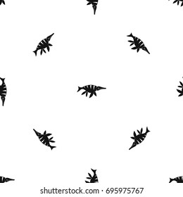 Aquatic dinosaur pattern repeat seamless in black color for any design. Vector geometric illustration