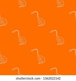 Aquatic dinosaur pattern vector orange for any web design best