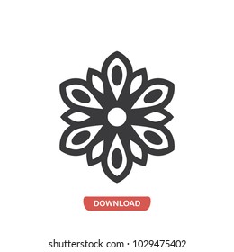 Aquatic flower vector icon
