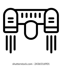 Aquatic flyer icon outline vector. Water sport machine. Jetpack extreme device