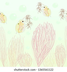 Aquatic life seamless pattern