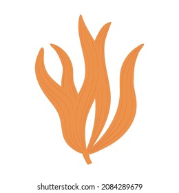 aquatic marine algae icon flat