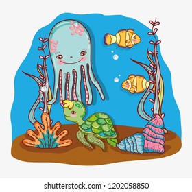 aquatic marine life