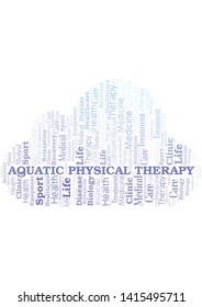 Aquatic Physical Therapy word cloud. Wordcloud made with text only.