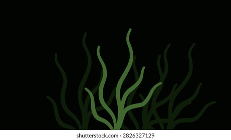 aquatic plant , color vector illustration