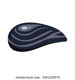 Aquatic shell icon. Flat illustration of aquatic shell vector icon for web