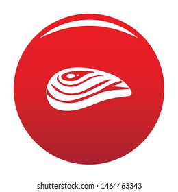 Aquatic shell icon. Simple illustration of aquatic shell vector icon for any design red