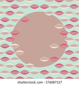 an aquatic style poster background with comb fish pattern in pink shades