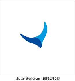Logotipo de símbolo acuático. Ilustración vectorial.