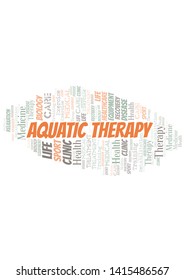 Aquatic Therapy word cloud. Wordcloud made with text only.
