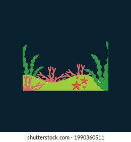 Aquatic Tropical Vector Logo Design