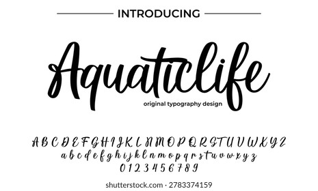Aquaticlife Script Font – Elegant Handwritten Typography for Branding and Modern Design