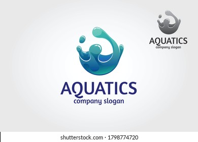 Aquatics Vector Logo Template is a designed for any types of companies. It is made by simple shapes although looks very professional. 
