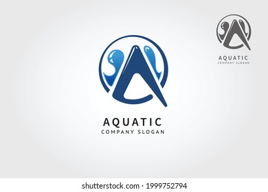 Aquatics Vector Logo Template is a designed for any types of companies. It is made by simple shapes although looks very professional. Basic of this is logo is letter of A or it's an initial. 
