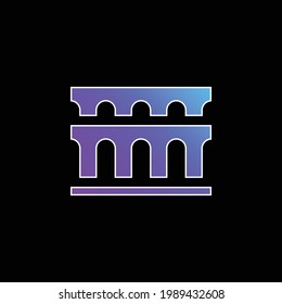 Aqueduct blue gradient vector icon svg