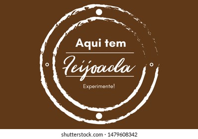 Aqui tem feijoada (feijoada served here in portuguese) brazilian food vector illustration