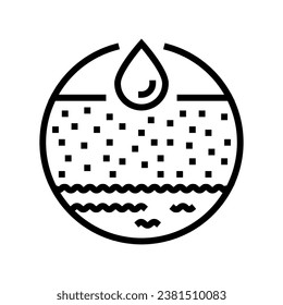 aquifer analysis hydrogeologist line icon vector. aquifer analysis hydrogeologist sign. isolated contour symbol black illustration