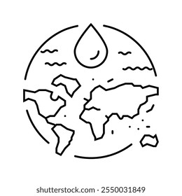 aquifer recharge hydrogeologist line icon vector. aquifer recharge hydrogeologist sign. isolated contour symbol black illustration