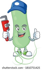 Aquificae Cartoon drawing concept work as smart Plumber. Vector illustration