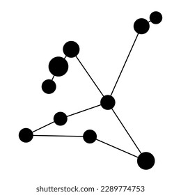 Aquila constellation map. Vector illustration.