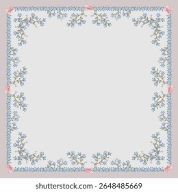 Aquilegia Flor Hijab Design Sinfonia de Pétalas Azuis