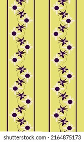 
Aquilegia flower pattern. Vertical seamless pattern.