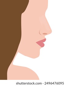 aquiline nose clipart or illustration isolated on white background.	

