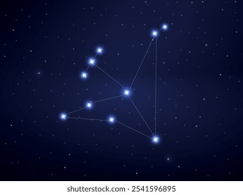 Aquilla constellation in night sky