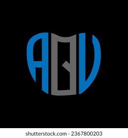 AQV letter logo creative design. AQV unique design.
