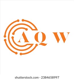 AQW letter design.AQW letter technology logo design on white background.AQW Monogram logo design for entrepreneur and business.