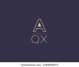 AQX letter logo design modern minimalist vector images