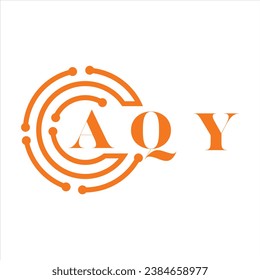 AQY letter design.AQY letter technology logo design on white background.AQY Monogram logo design for entrepreneur and business.