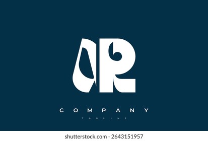 AR Abstract Geometric Logo Design. Modern and elegant logo design with simplistic typography elements, showcasing branding excellence.