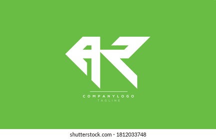 AR abstract initials monogram letter text alphabet logo design