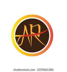 AR abstract letters logo monogram