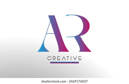 AR Abstrakte Buchstaben Logo-Monogramm