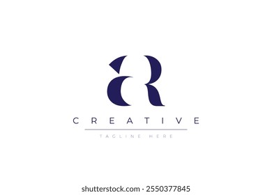 AR abstract minimalist letters Logo Monogram. It is a minimalist logo, this logo is made by combining two letters