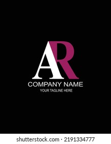 Diseño del logotipo de vector abstracto de AR