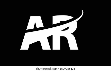AR abstract vector logo monogram template